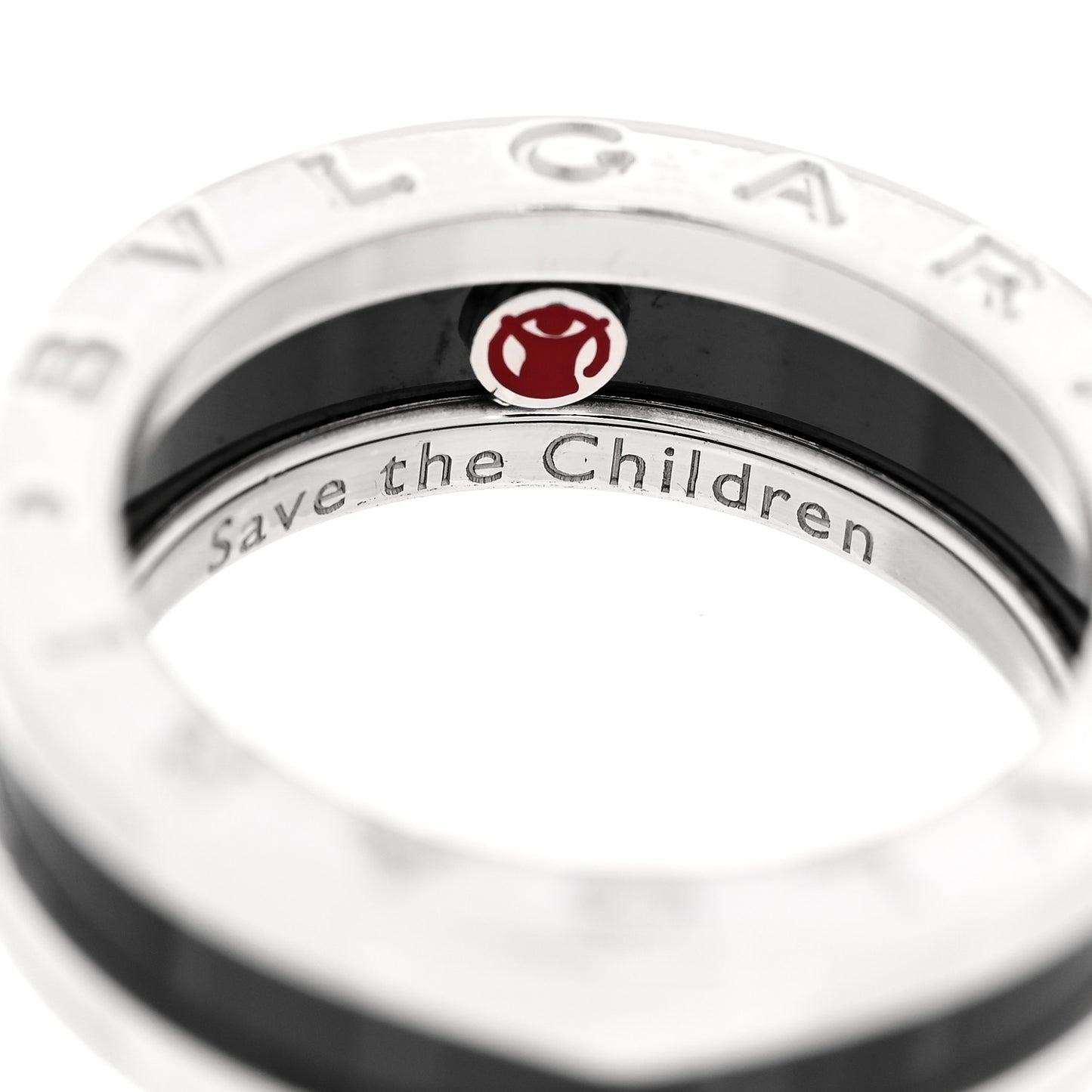 Sterling Silver Ceramic Save The Children One-Band Ring 51 5.75