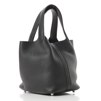 Hermes Taurillon Clemence Picotin Lock 18 PM Black 3 of 12