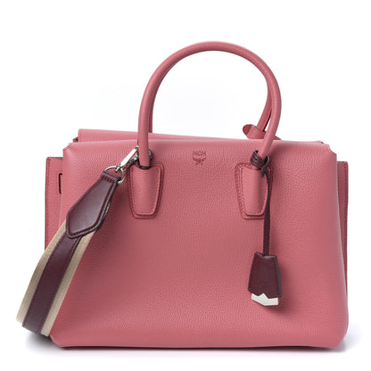 MCM Grained Calfskin Medium Milla Tote Pink 2 of 16