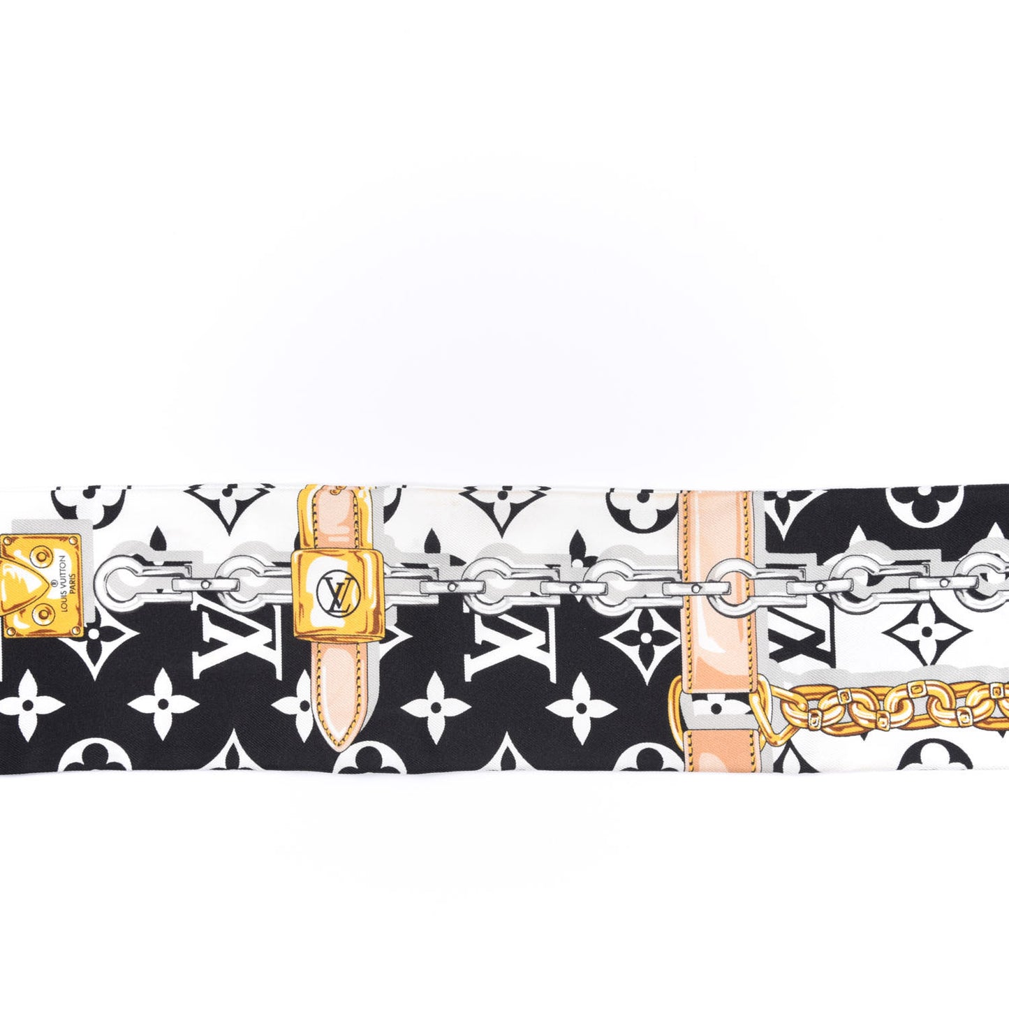 Silk Monogram Confidential Bandeau Black