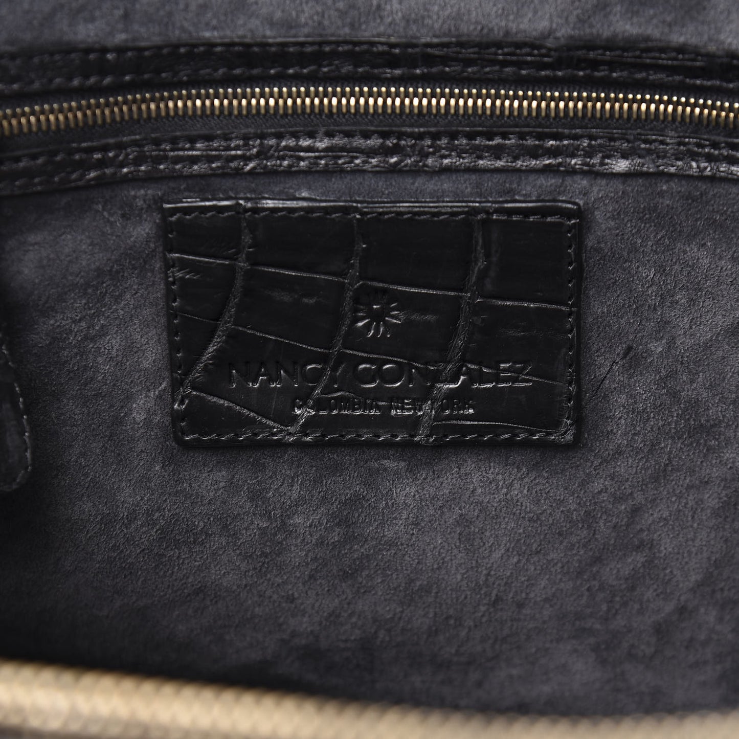 Crocodile Calf Hair Leopard Print Satchel Black