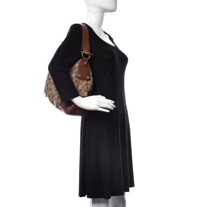 Gucci Monogram Medium Jockey Hobo Brown 2 of 17