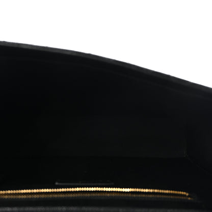 Saint Laurent Grain De Poudre Textured Mixed Matelasse Large Triquilt Monogram Satchel Black 5 of 9