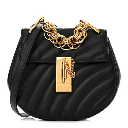 Chloe Calfskin Quilted Mini Drew Bijou Shoulder Bag Black 1 of 10