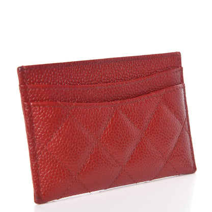 Chanel Caviar Quilted Card Holder Red 3 of 12