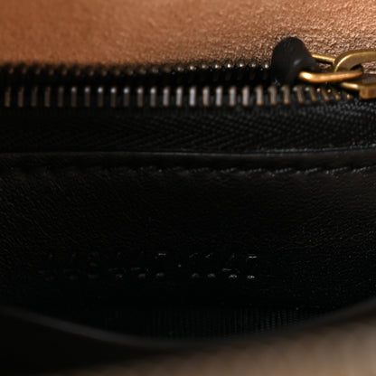 Gucci Calfskin Matelasse Mini GG Marmont Chain Bag Black 7 of 13