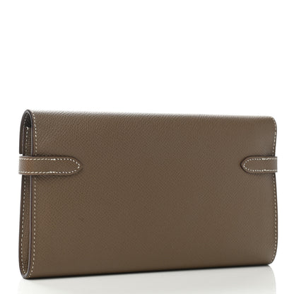 Hermes Epsom Kelly Longue Wallet Etoupe 3 of 8