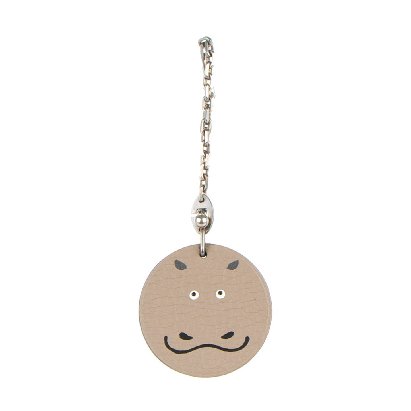 Togo Hippo Bag Charm Gris Tourterelle
