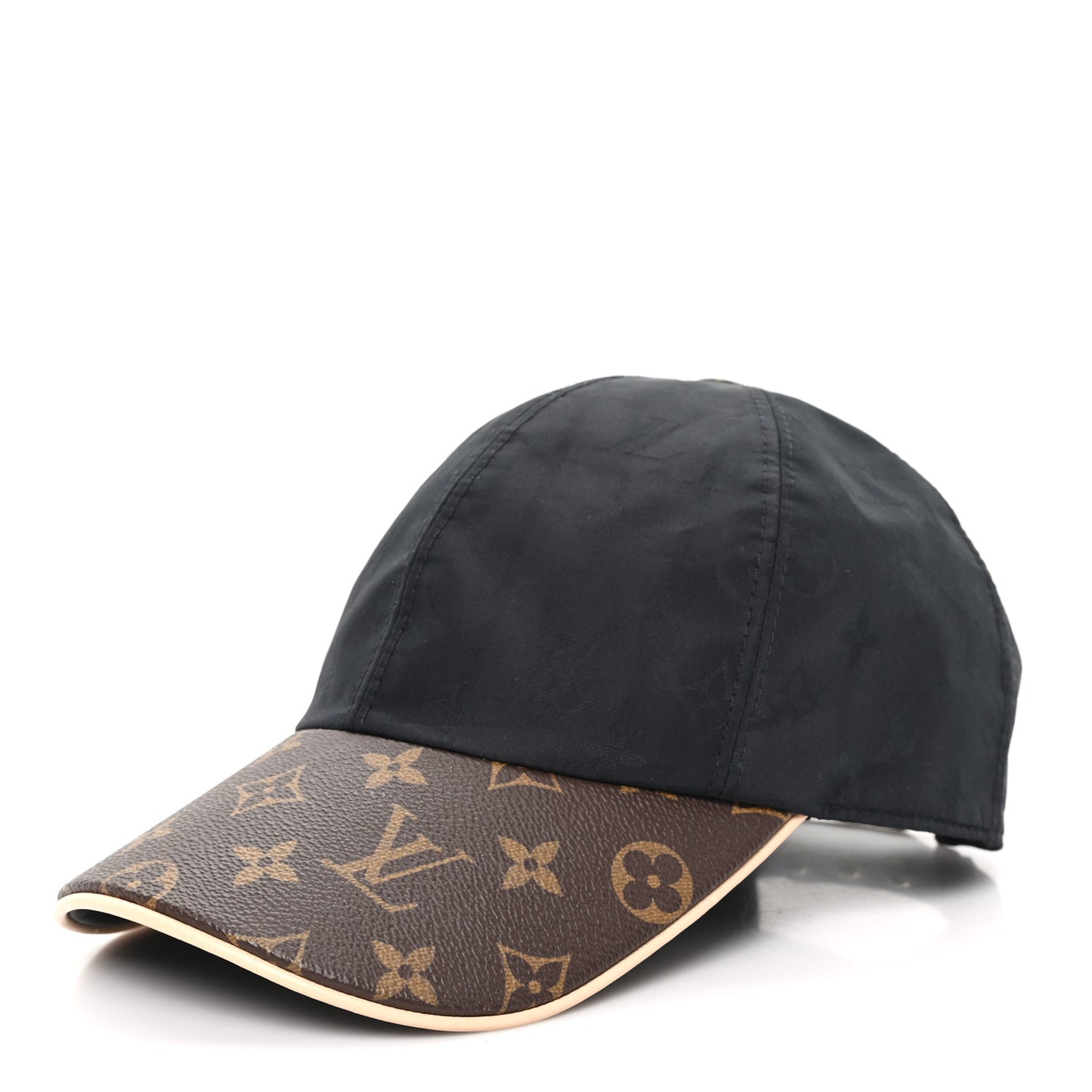 Polyester Silk Monogram LV Get Ready Cap M Black