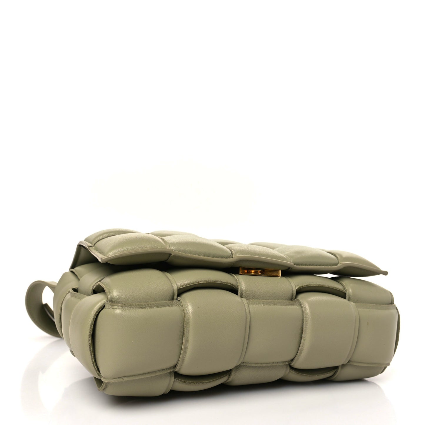 Nappa Maxi Intreccio Padded Cassette Crossbody Bag Travertine