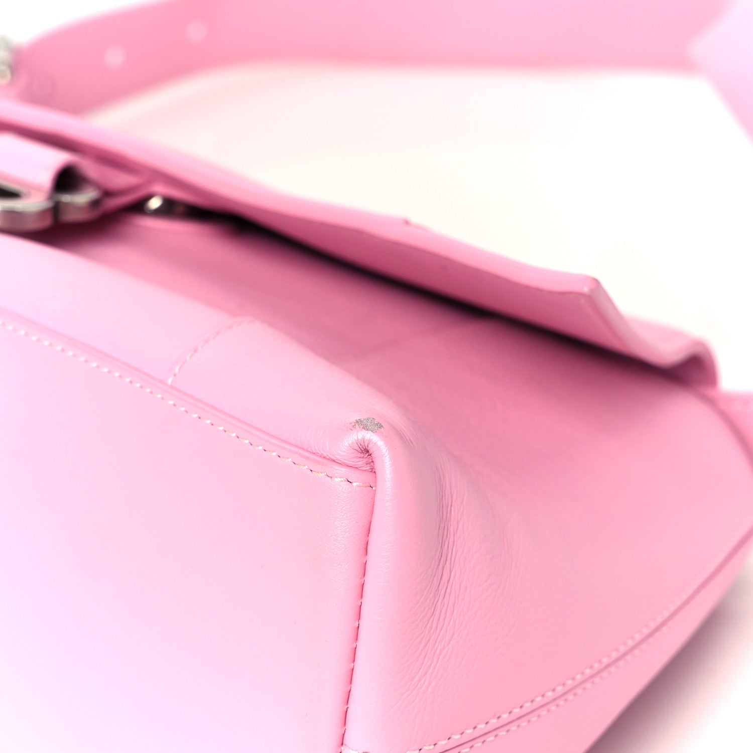 Balenciaga Semi Shiny Smooth Calfskin Small Downtown Shoulder Bag Candy Pink 12 of 14