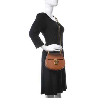 Chloe Grained Lambskin Mini Drew Shoulder Bag Caramel 2 of 8