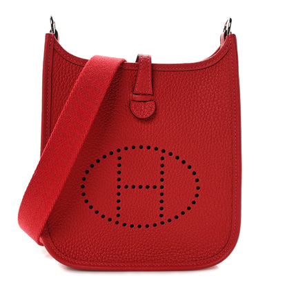 Hermes Taurillon Clemence Evelyne TPM Vermillion Rouge Vif 1 of 10