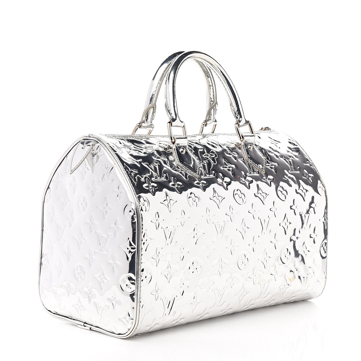 Louis Vuitton Monogram Miroir Speedy 30 Silver 2 of 7