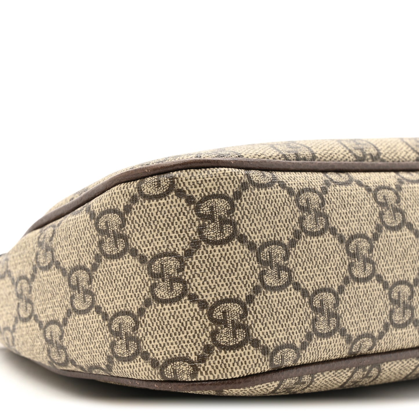 GG Supreme Monogram Textured Dollar Calfskin Web Small Ophidia GG Handbag Beige Ebony New Acero