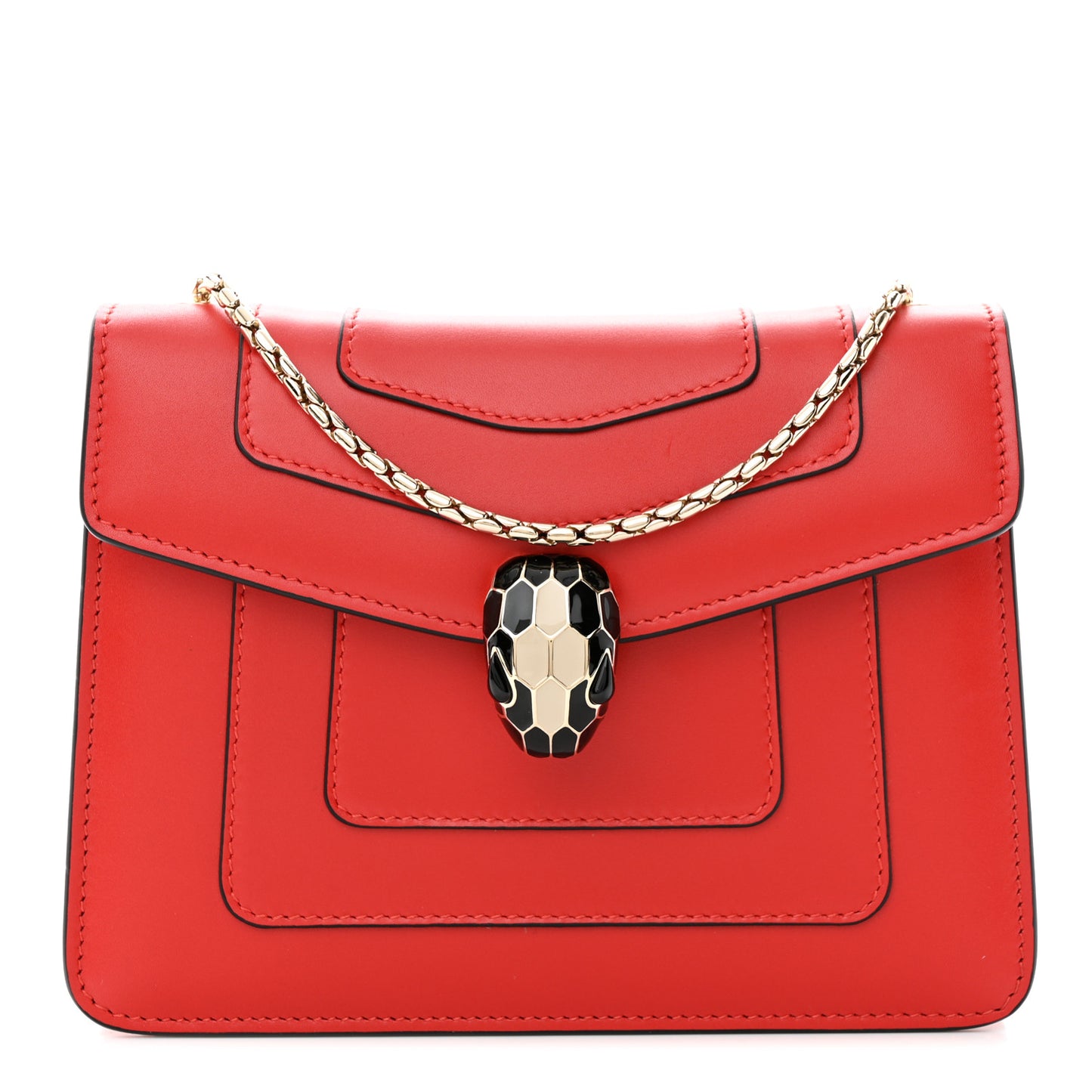 Calfskin Serpenti Forever Crossbody Bag Red
