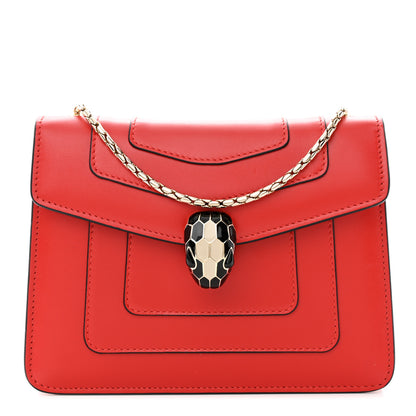 Bulgari Calfskin Serpenti Forever Crossbody Bag Red 1 of 10