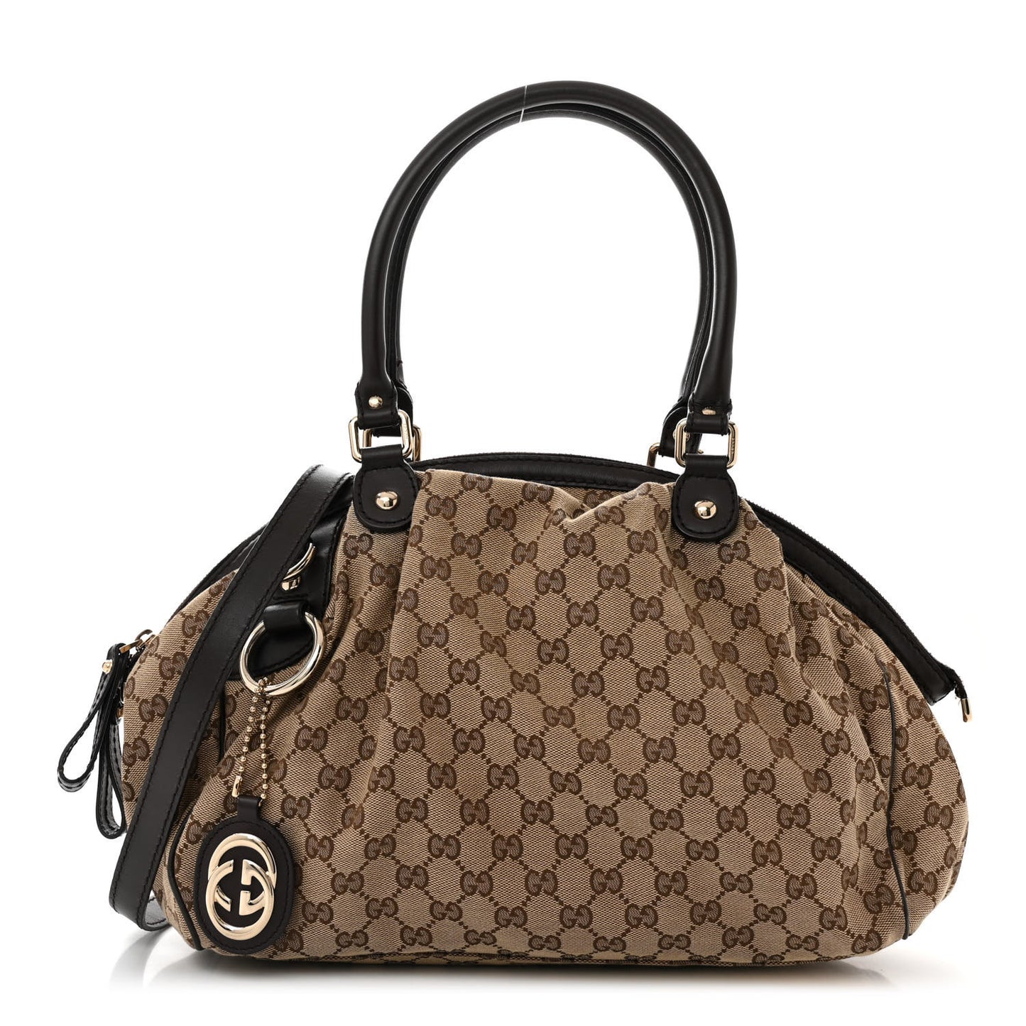 Monogram Medium Sukey Boston Bag Brown