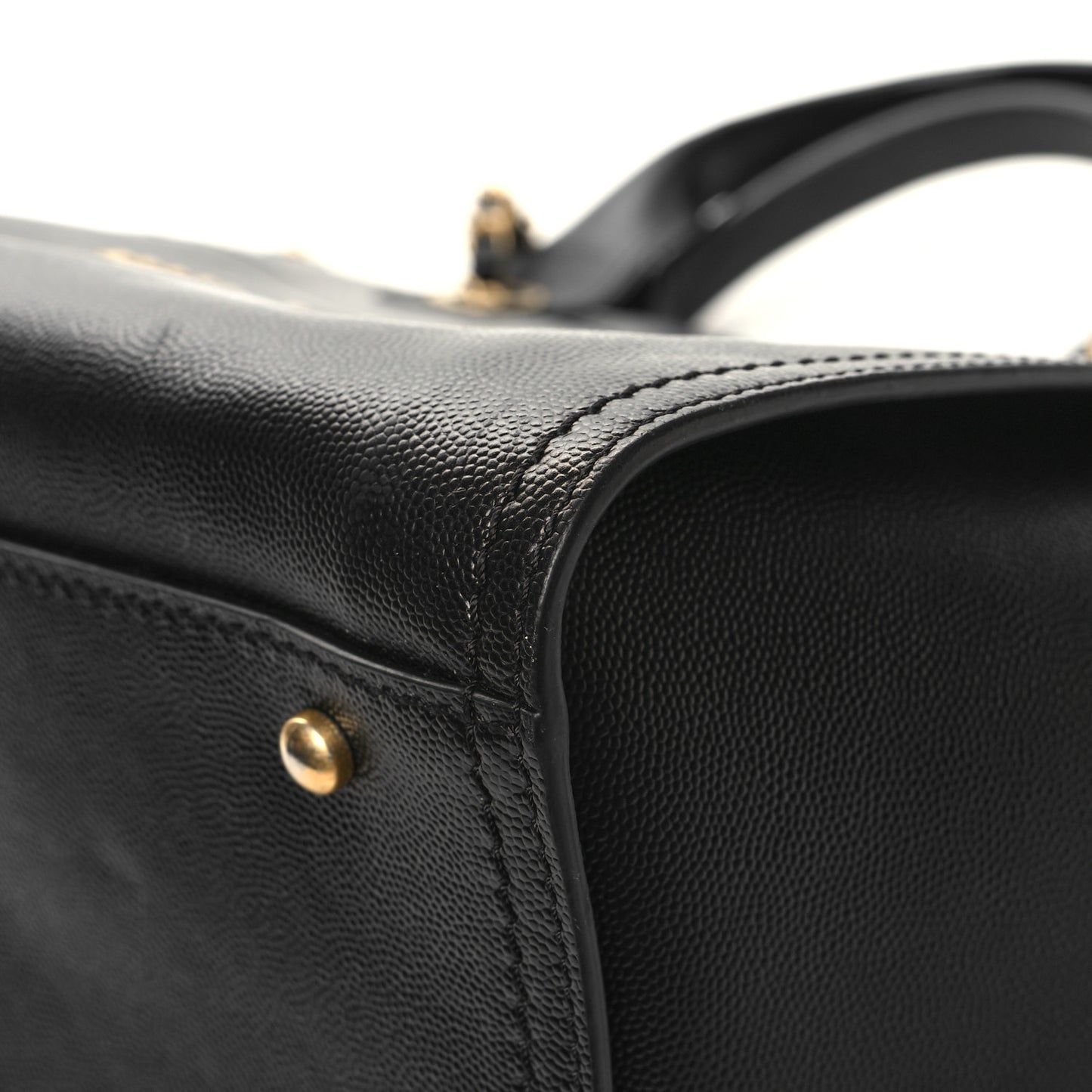 Caviar Small Studded Deauville Tote Black
