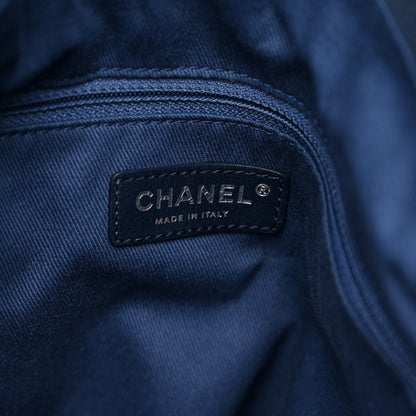 Chanel Canvas Medium Double Face Tote Navy 6 of 10