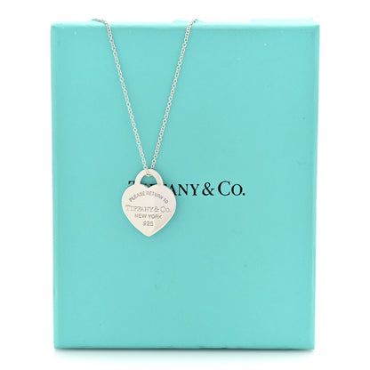 Tiffany Sterling Silver Small Return To Tiffany Heart Pendant Necklace 7 of 7