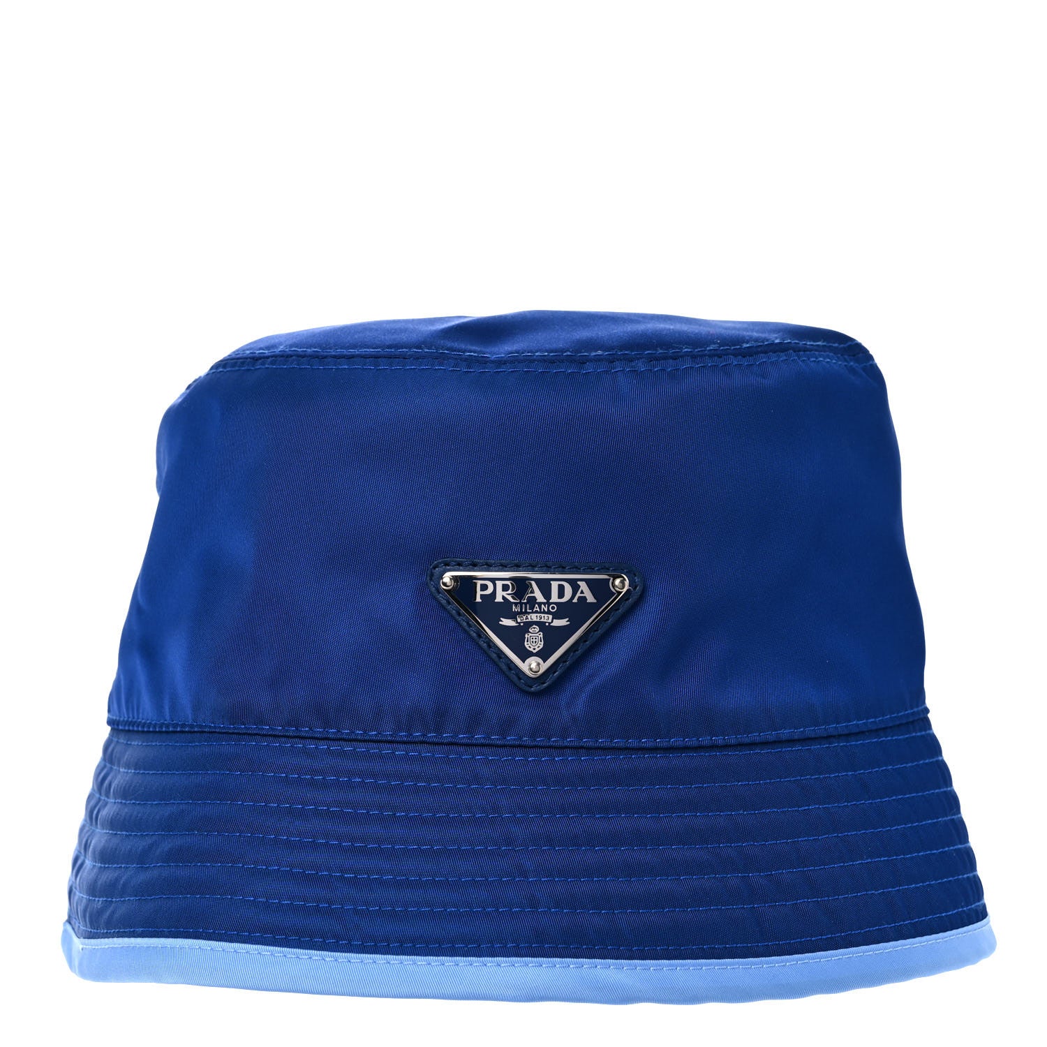 Prada Nylon Reversible Bucket Hat M Blue 5 of 8
