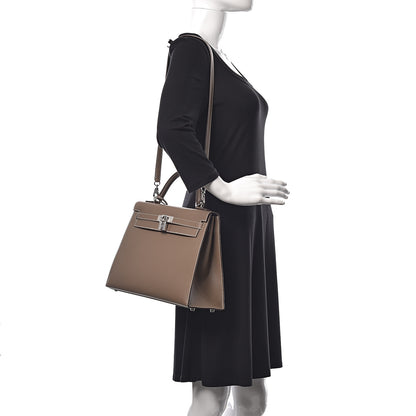 Hermes Epsom Kelly Sellier 32 Etoupe 2 of 35