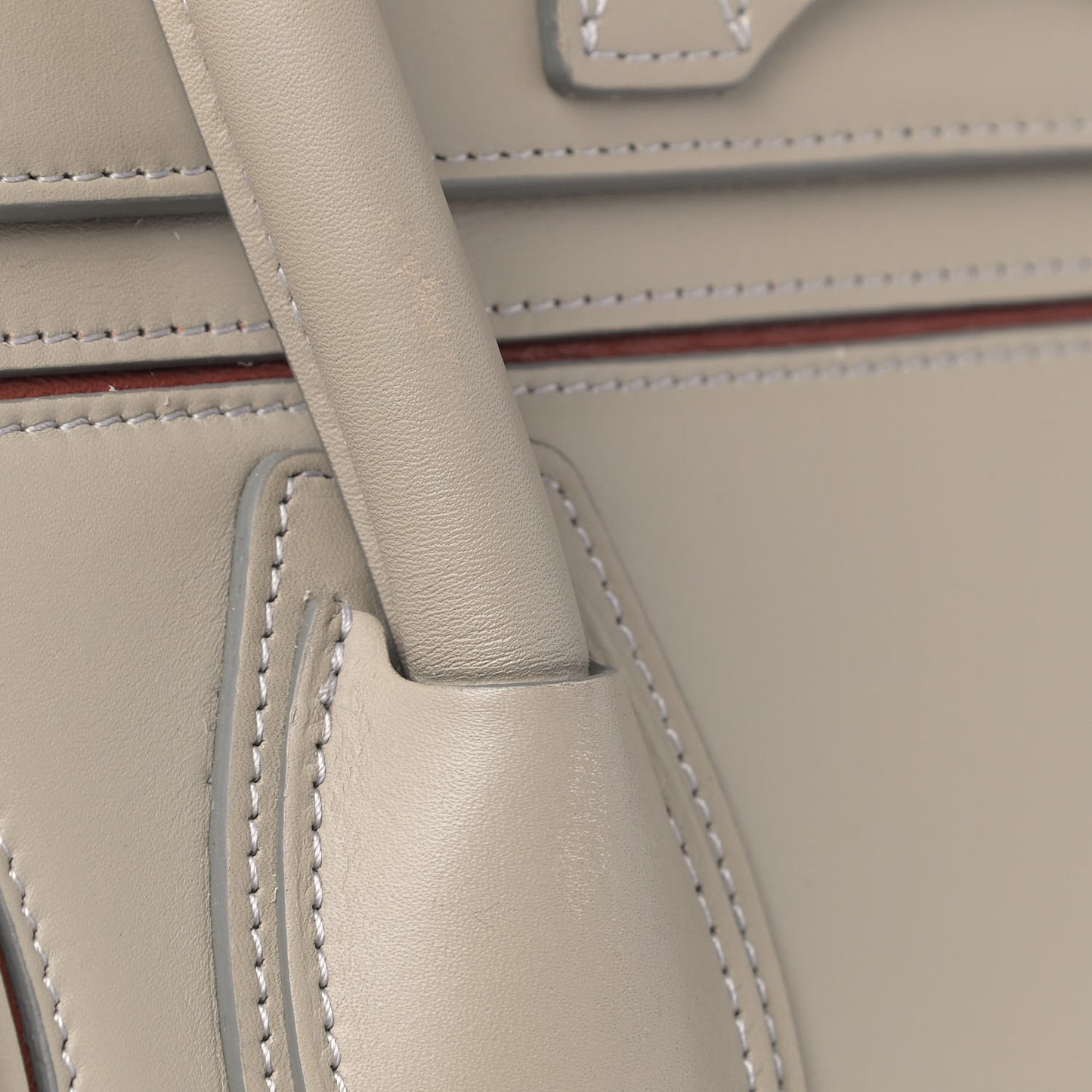 Smooth Calfskin Mini Luggage Light Grey