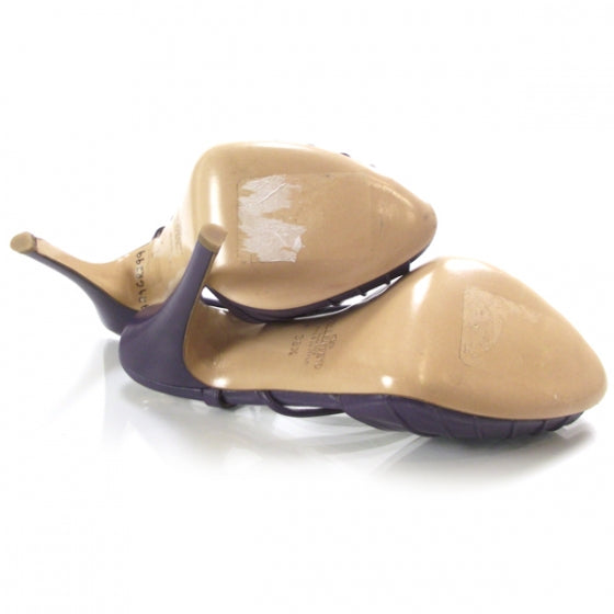Leather Sandals 38.5 Purple