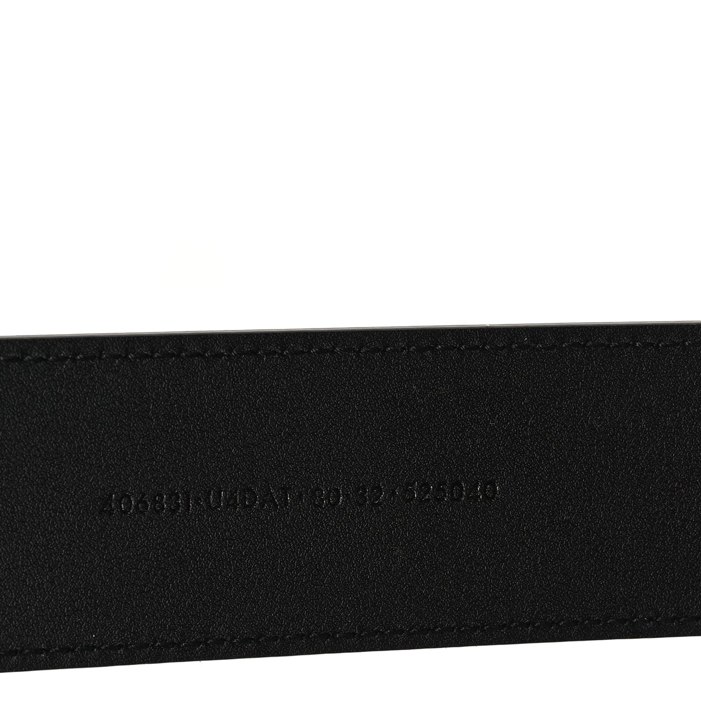 X ADIDAS Textured Dollar Calfskin Double G 40mm Belt 80 32 Black