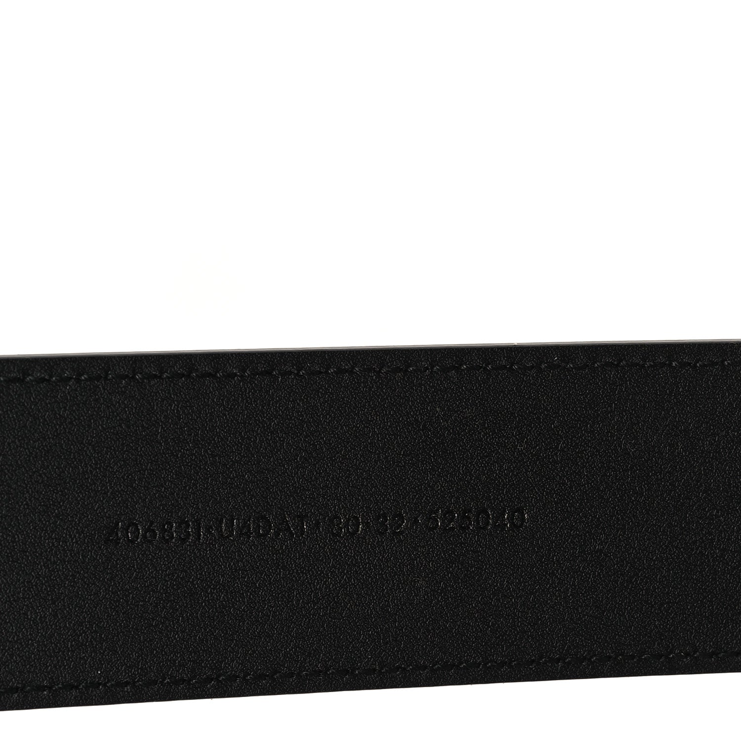 Gucci X ADIDAS Textured Dollar Calfskin Double G 40mm Belt 80 32 Black 4 of 5