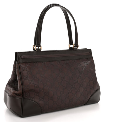 Gucci Guccissima Medium Mayfair Tote Dark Brown 3 of 14