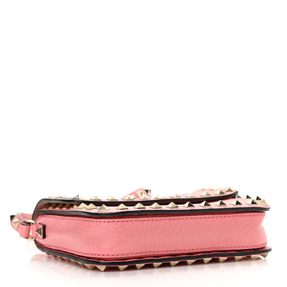 Valentino Garavani Pebbled Calfskin Rockstud Flap Crossbody Bag Paradise Rose 4 of 12