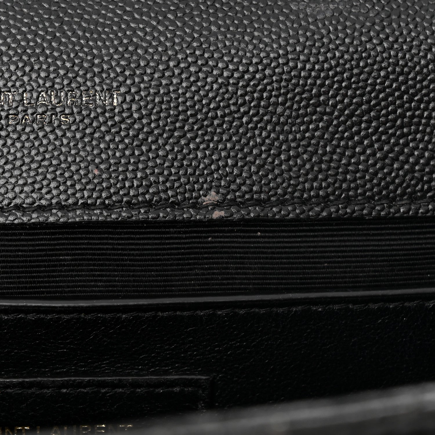 Saint Laurent Grain De Poudre Textured Mixed Matelasse Triquilt Medium Monogram Satchel Black 12 of 14