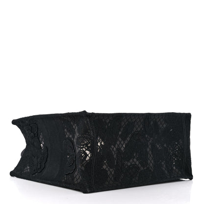 Christian Dior Embroidered 3D Macrame D-Lace Butterfly Medium Book Tote Black Multicolor 4 of 10