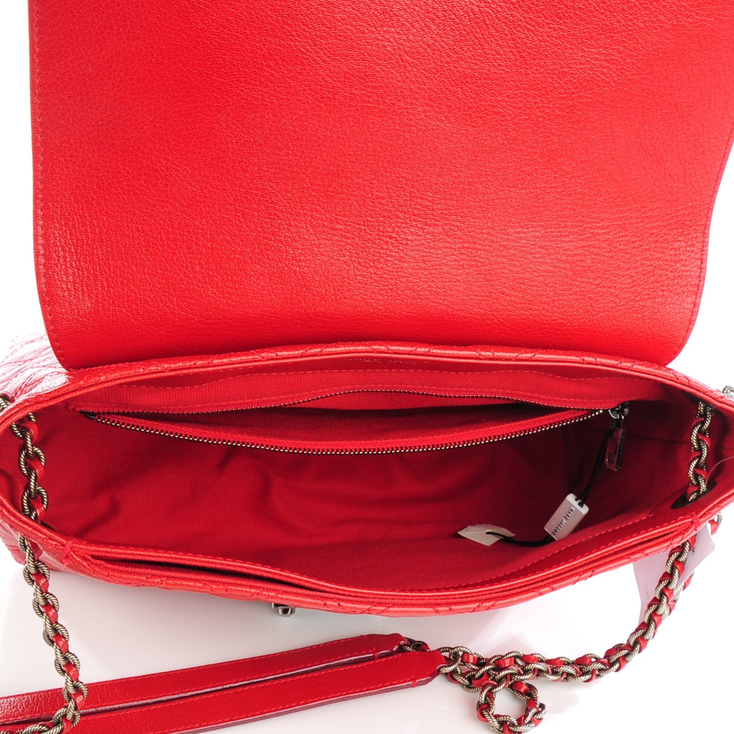 Marc Jacobs Lacquered Lambskin Quilted The XL Single Flap Red 9 of 12