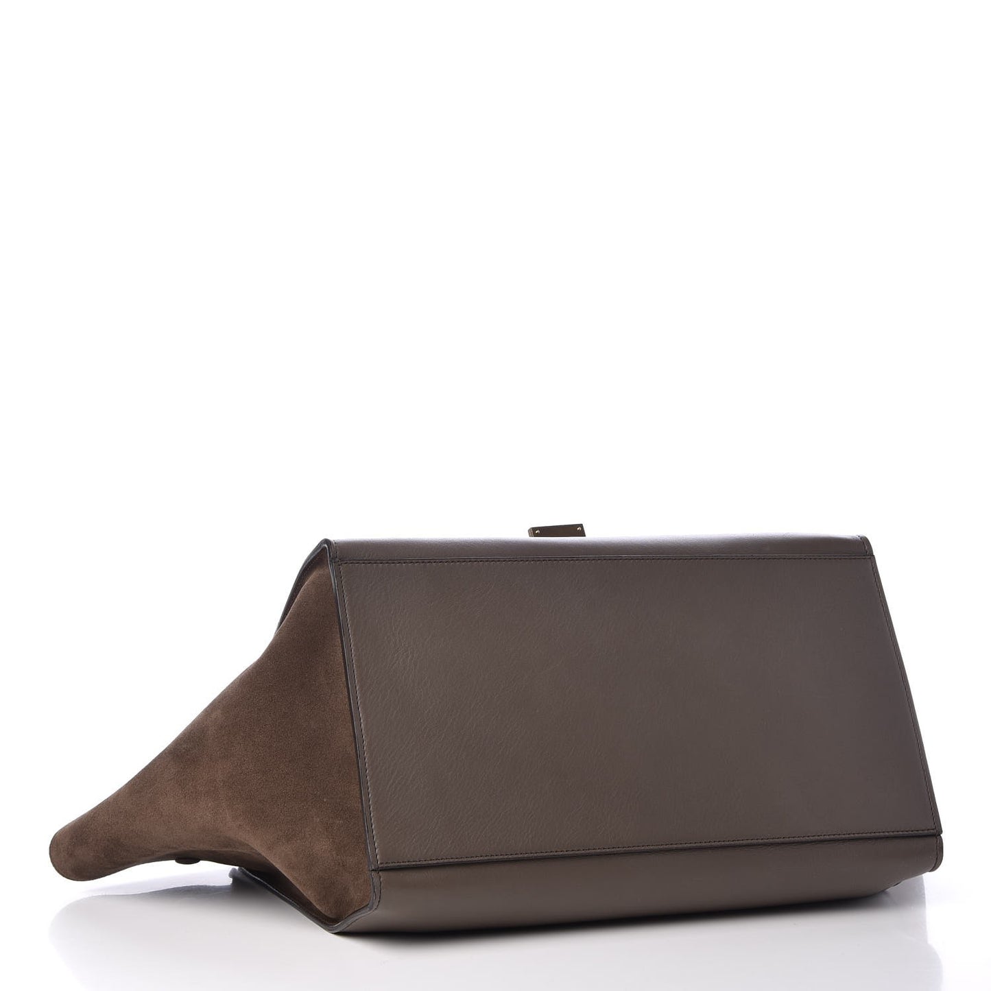 Calfskin Suede Large Tri-Color Trapeze Granite
