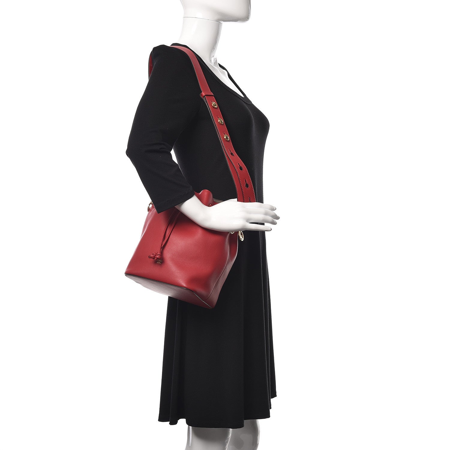 Fendi Vitello Grace Matte F is Fendi Grande Mon Tresor Bucket Bag Fragola 2 of 9