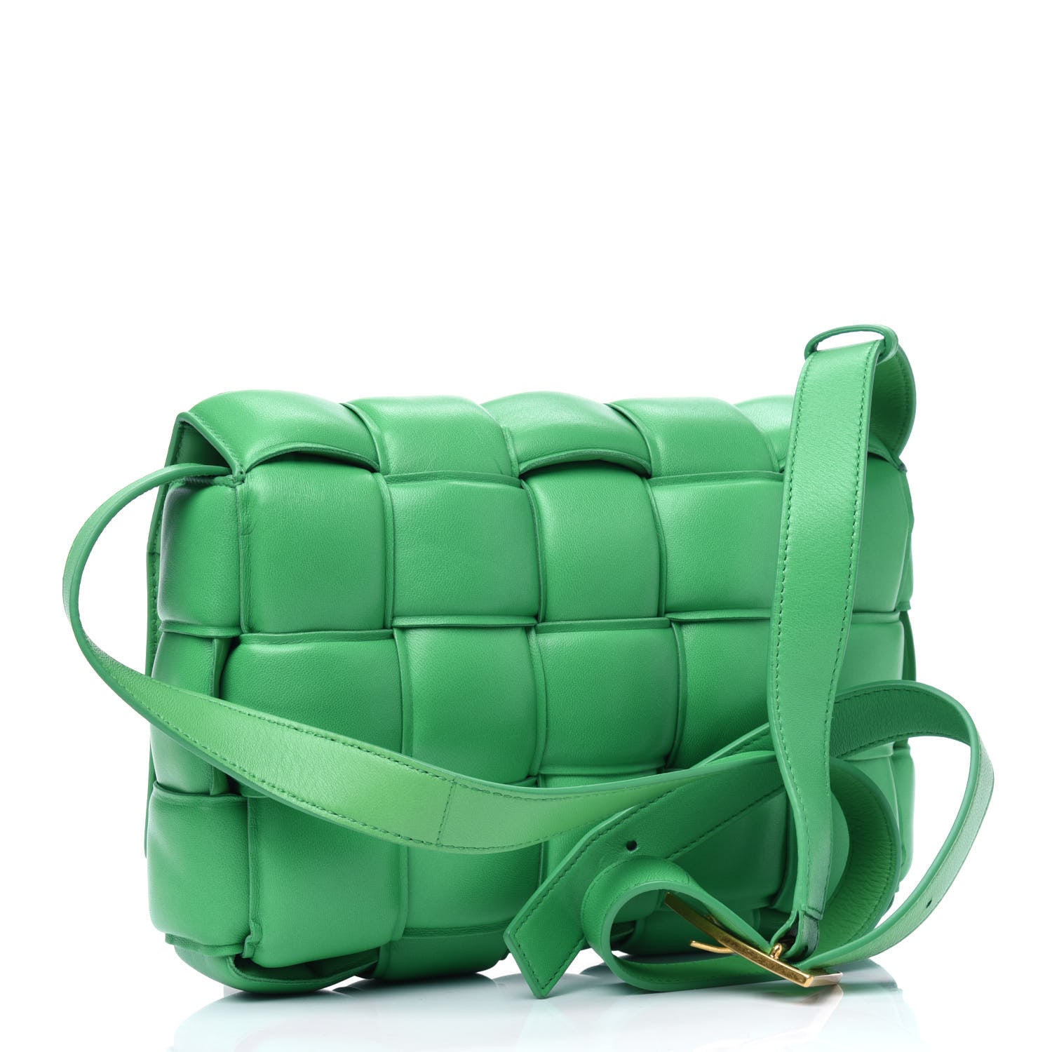 Bottega Veneta Nappa Maxi Intreccio Padded Cassette Crossbody Bag Grass 2 of 4