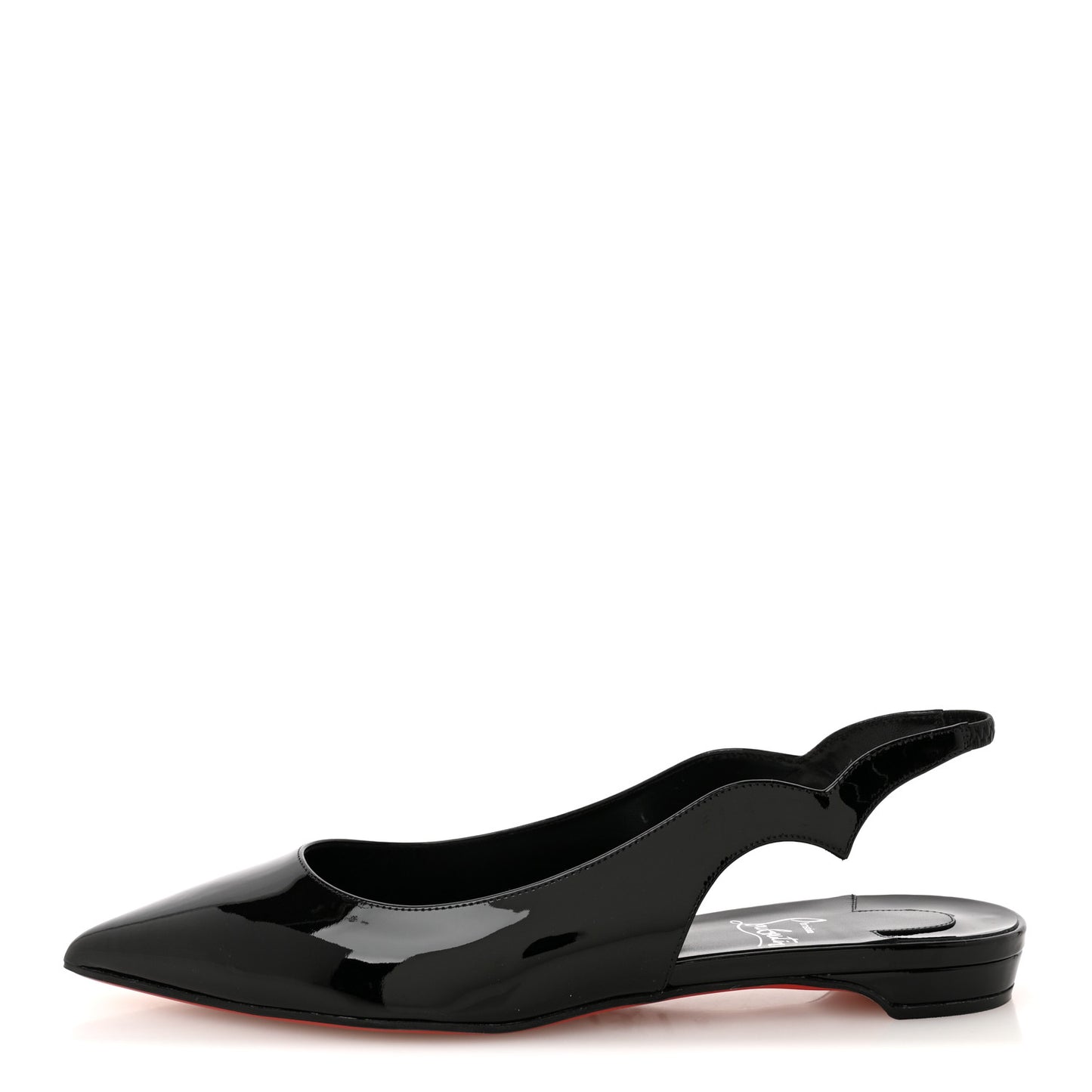 Patent Hot Chickita Slingback Flats 39.5 Black