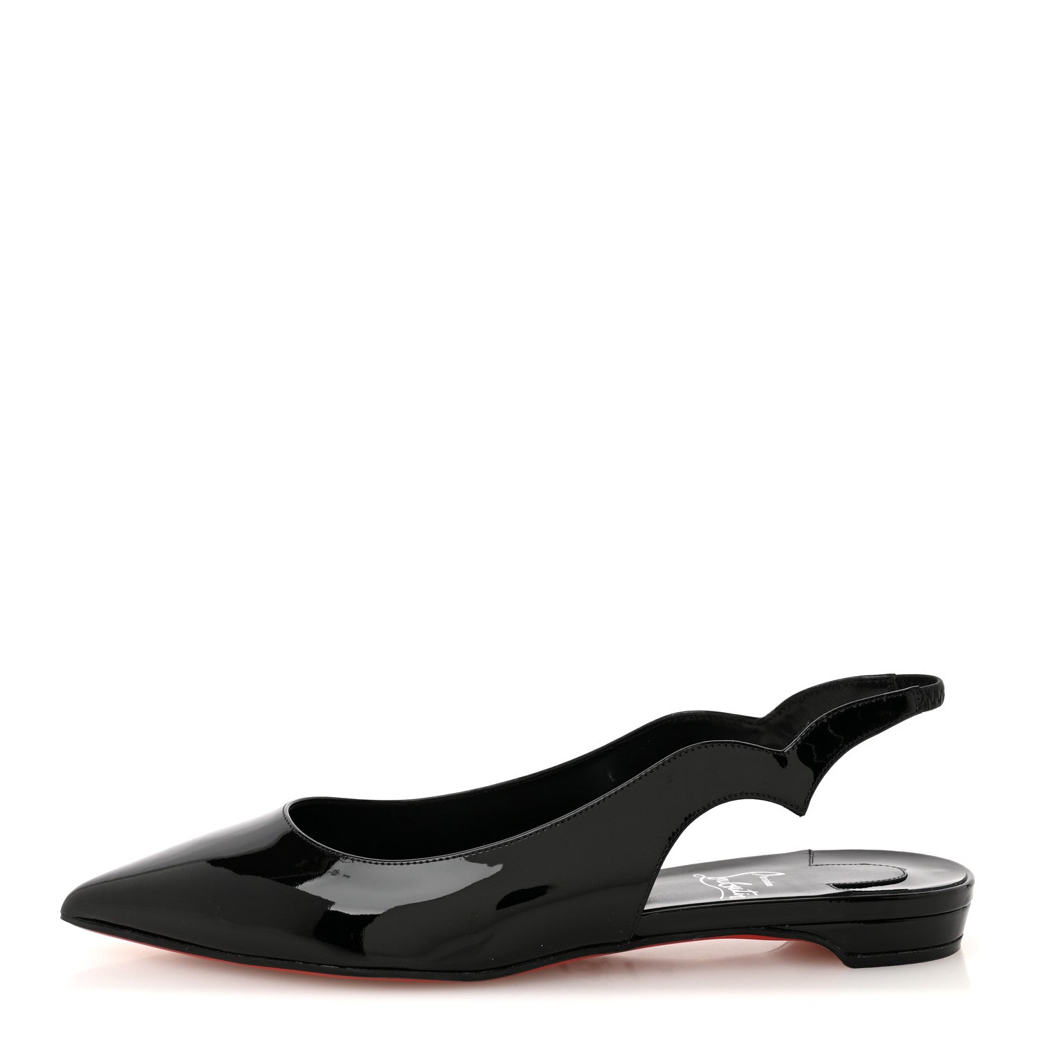 Christian Louboutin Patent Hot Chickita Slingback Flats 39.5 Black 1 of 11