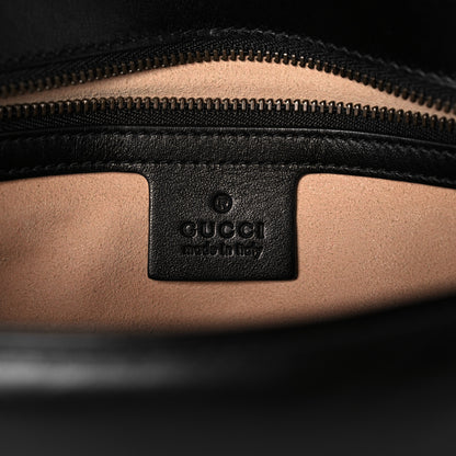 Gucci Calfskin Matelasse Small GG Marmont Shoulder Bag Black 6 of 12