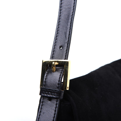 Fendi Suede Calfskin Mama Baguette Black 13 of 15
