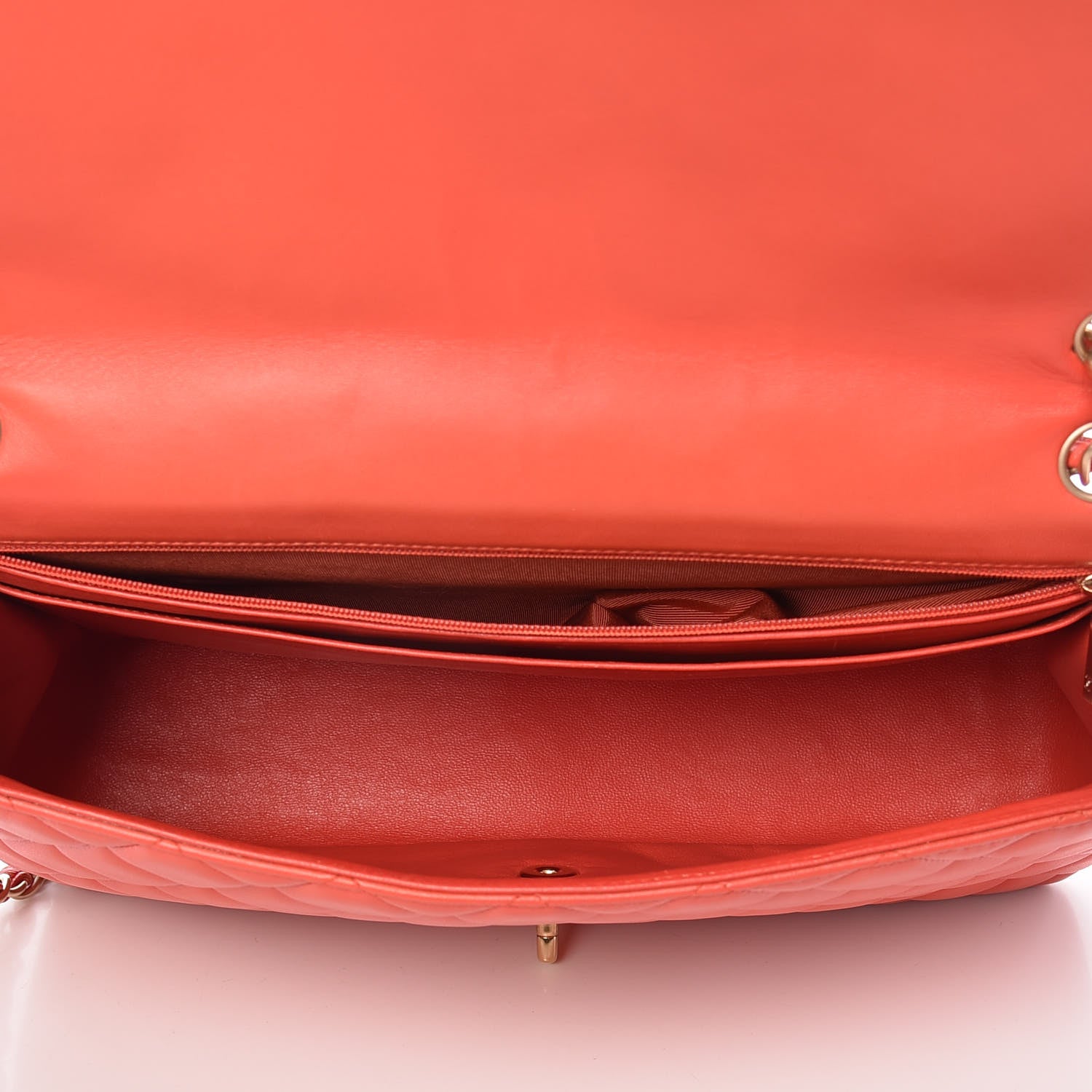 Chanel Lambskin Quilted Maxi Single Flap Red 5 of 15