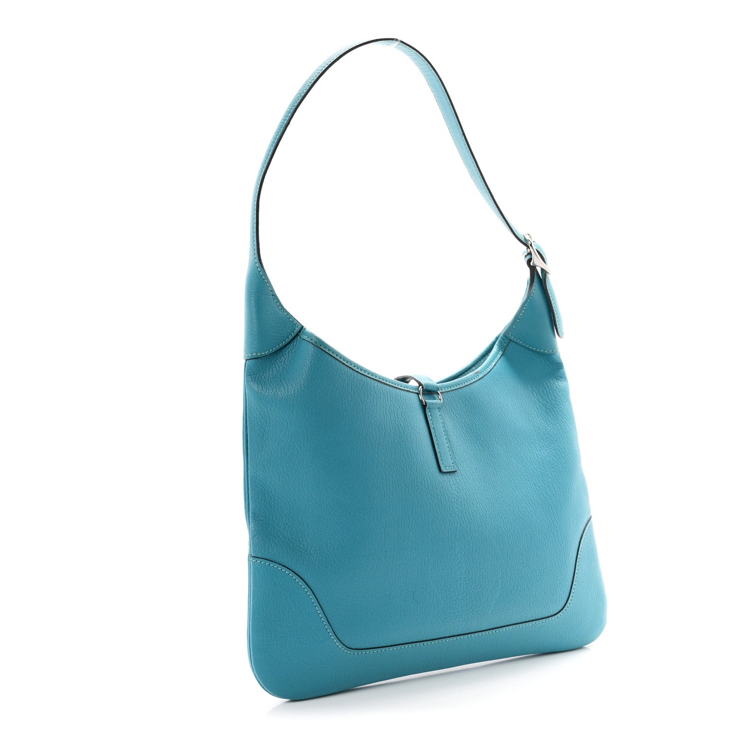 Hermes Chevre De Coromandel  Trim II 31 Shoulder Bag Turquoise 3 of 9