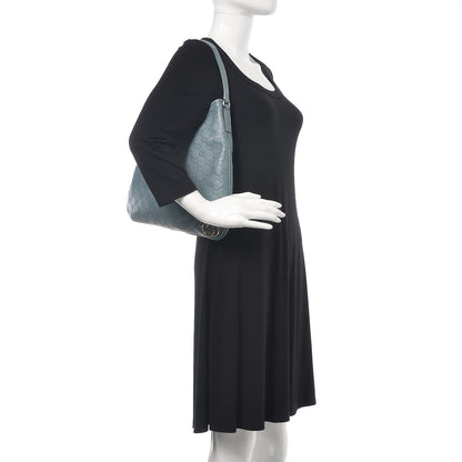 Gucci Guccissima Medium New Britt Hobo Blue 2 of 12