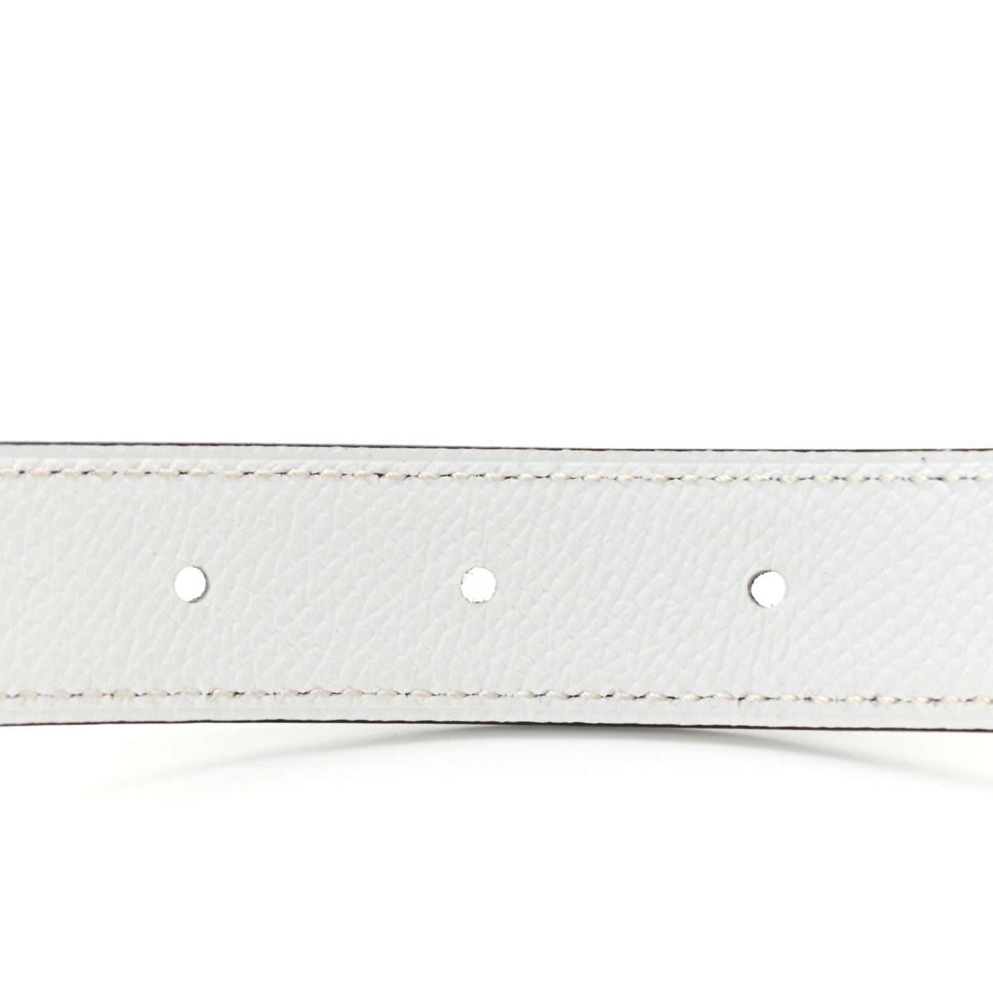 Swift Epsom Enamel 24mm Belt 85 Etain White
