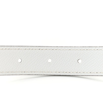 Hermes Swift Epsom Enamel 24mm Belt 85 Etain White 5 of 7