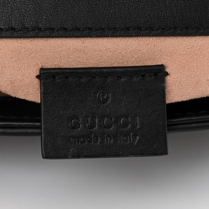 Gucci Calfskin Matelasse Super Mini GG Marmont Shoulder Bag Black 6 of 10