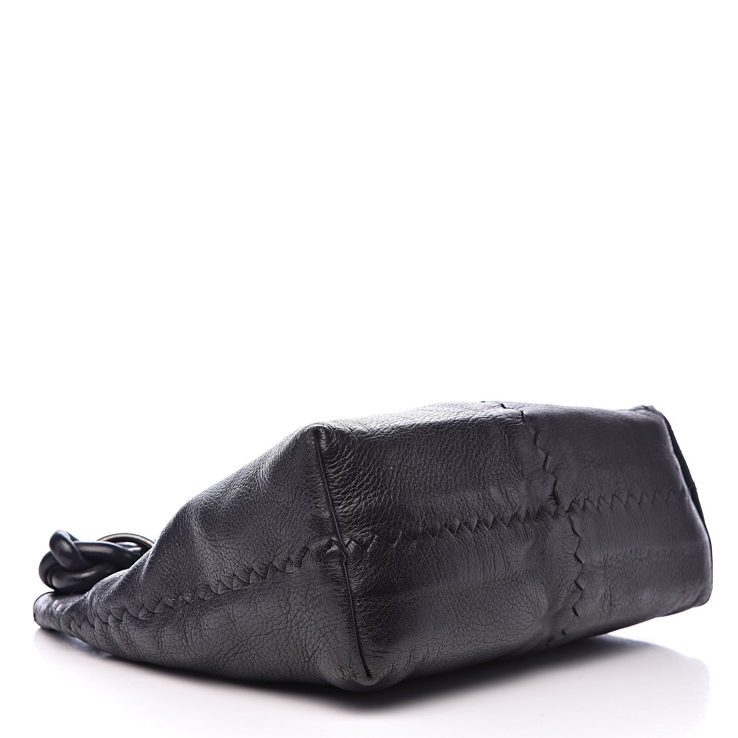 Bottega Veneta Cervo Deerskin Braided Ring Shoulder Bag Black 4 of 16